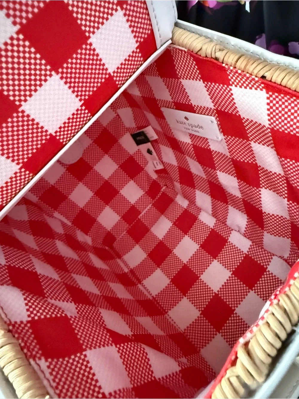 Kate Spade Picnic In The Park Wicker Basket Bag